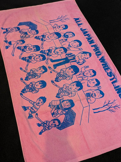 All Japan Pro Wrestling  "Japan fighters Illustration" bath towel (ice hockey)