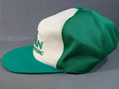 All Japan Pro Wrestling  Mesh Caps (1) (White× Green)
