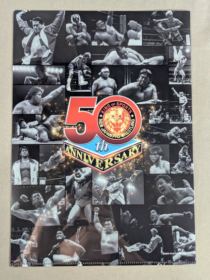 オカダ・カズチカ 新日本プロレス50周年 クリアファイル＆ステッカーセット