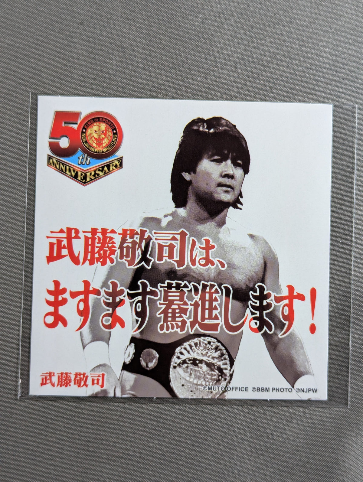 武藤敬司 新日本プロレス50周年 クリアファイル＆ステッカーセット