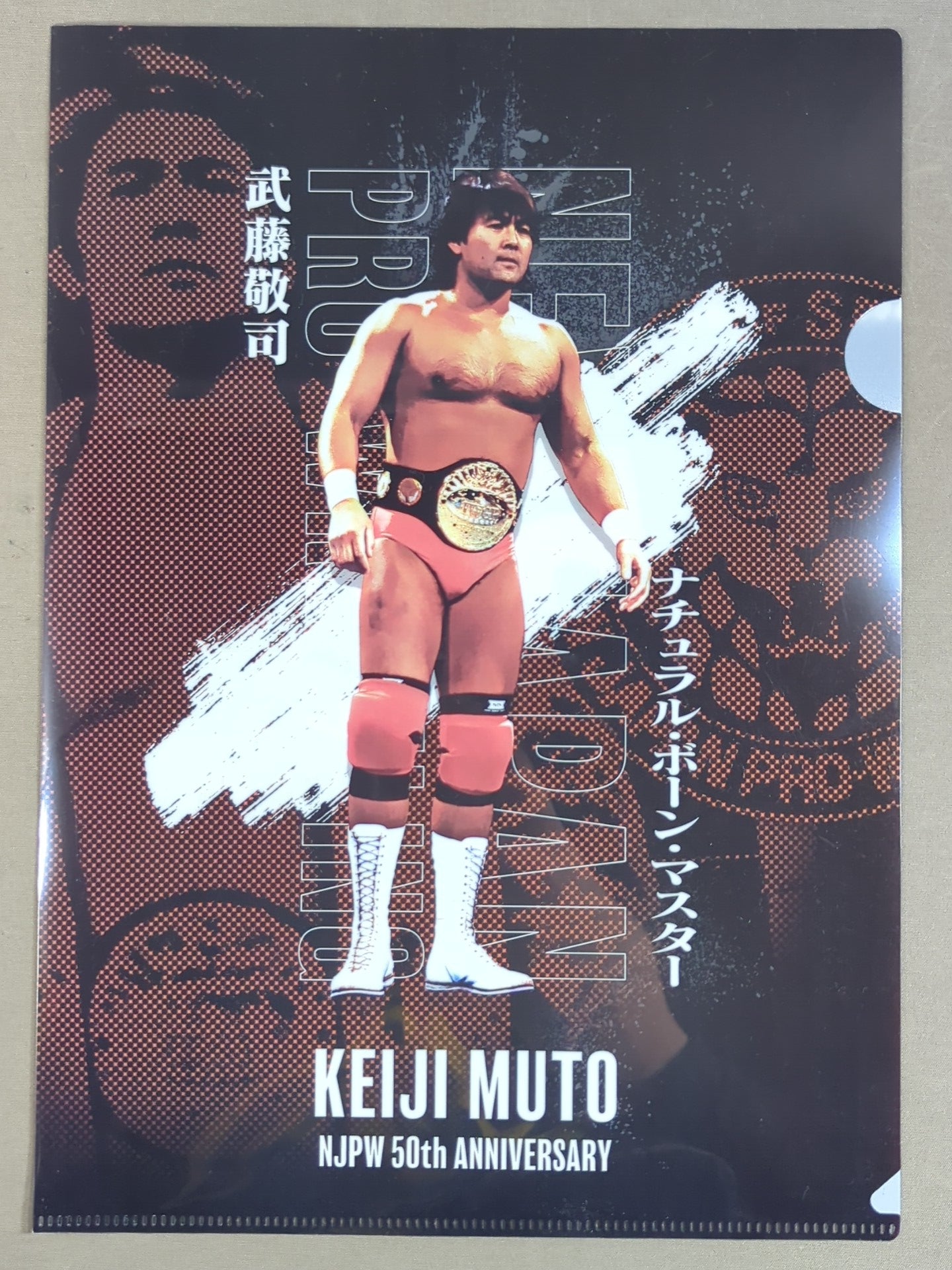 武藤敬司 新日本プロレス50周年 クリアファイル＆ステッカーセット