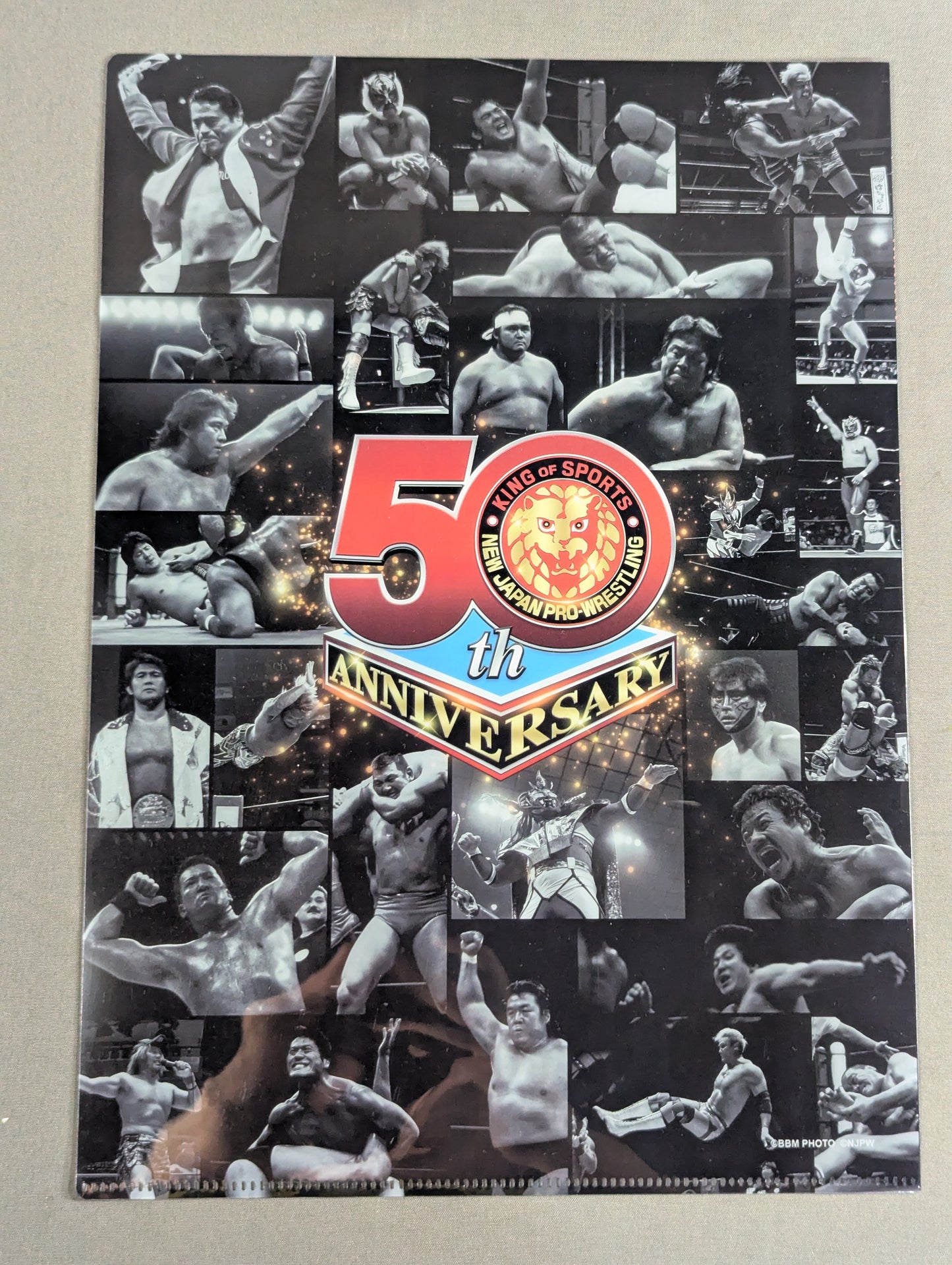坂口征二 新日本プロレス50周年 クリアファイル＆ステッカーセット