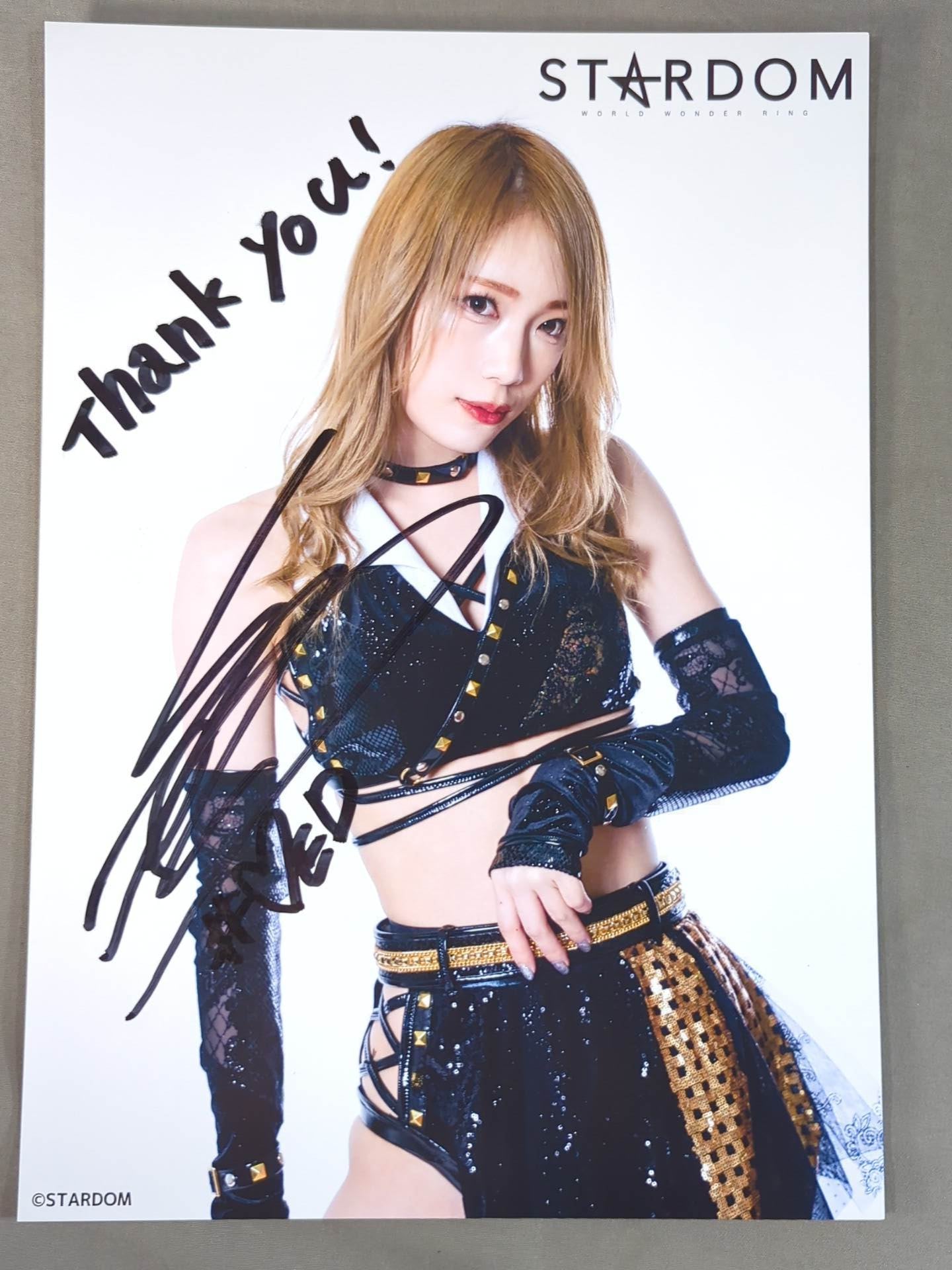 鹿島沙希 直筆サイン入り スターダムポートレート(J-9) – 闘道館