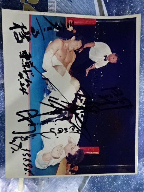 ☆アントニオ猪木＆ミスター高橋 直筆Wサイン入り大判写真付☆ 89格闘