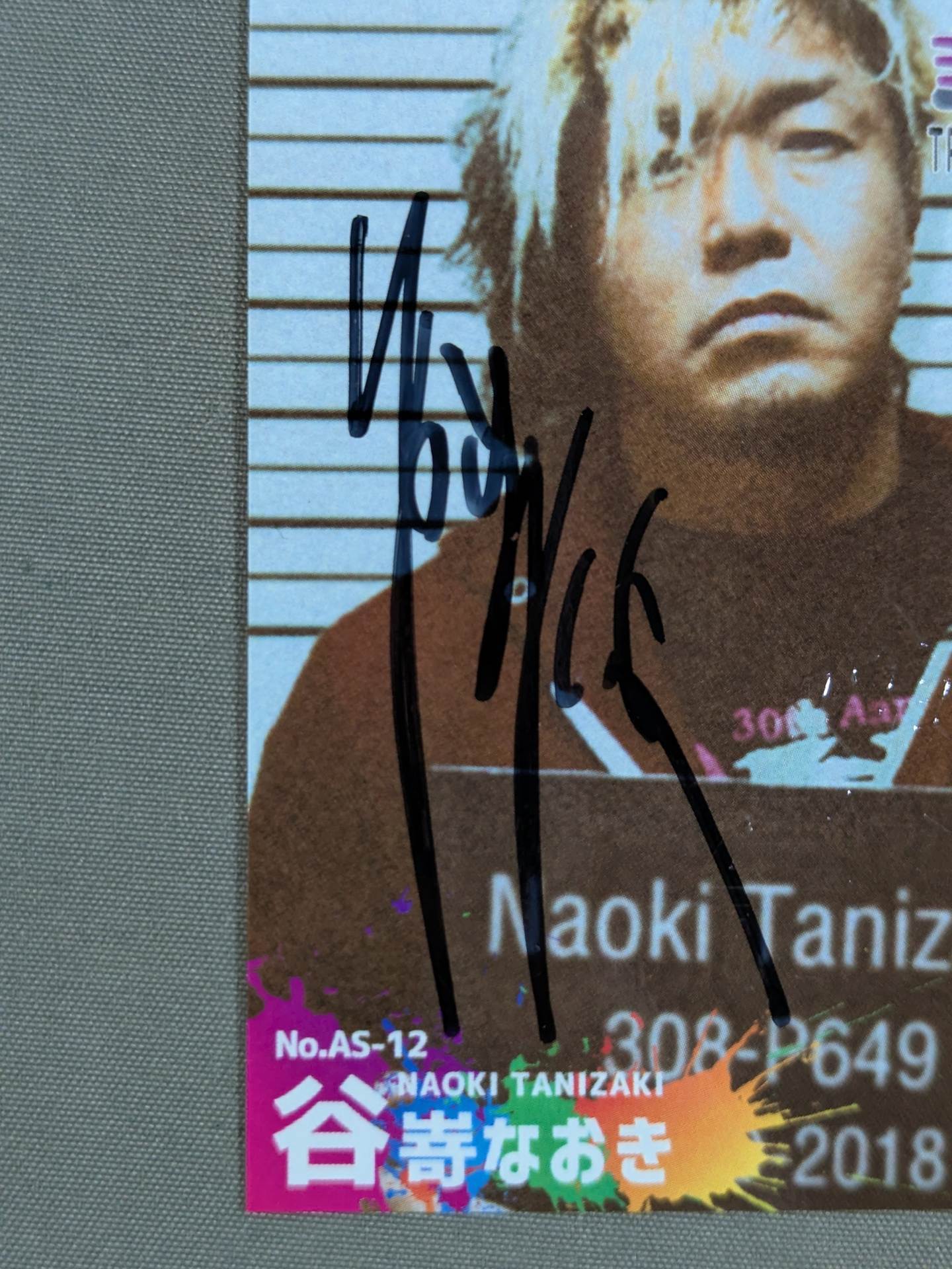2018 Osaka Mixture Naoki Tanizaki  Official autographed card 