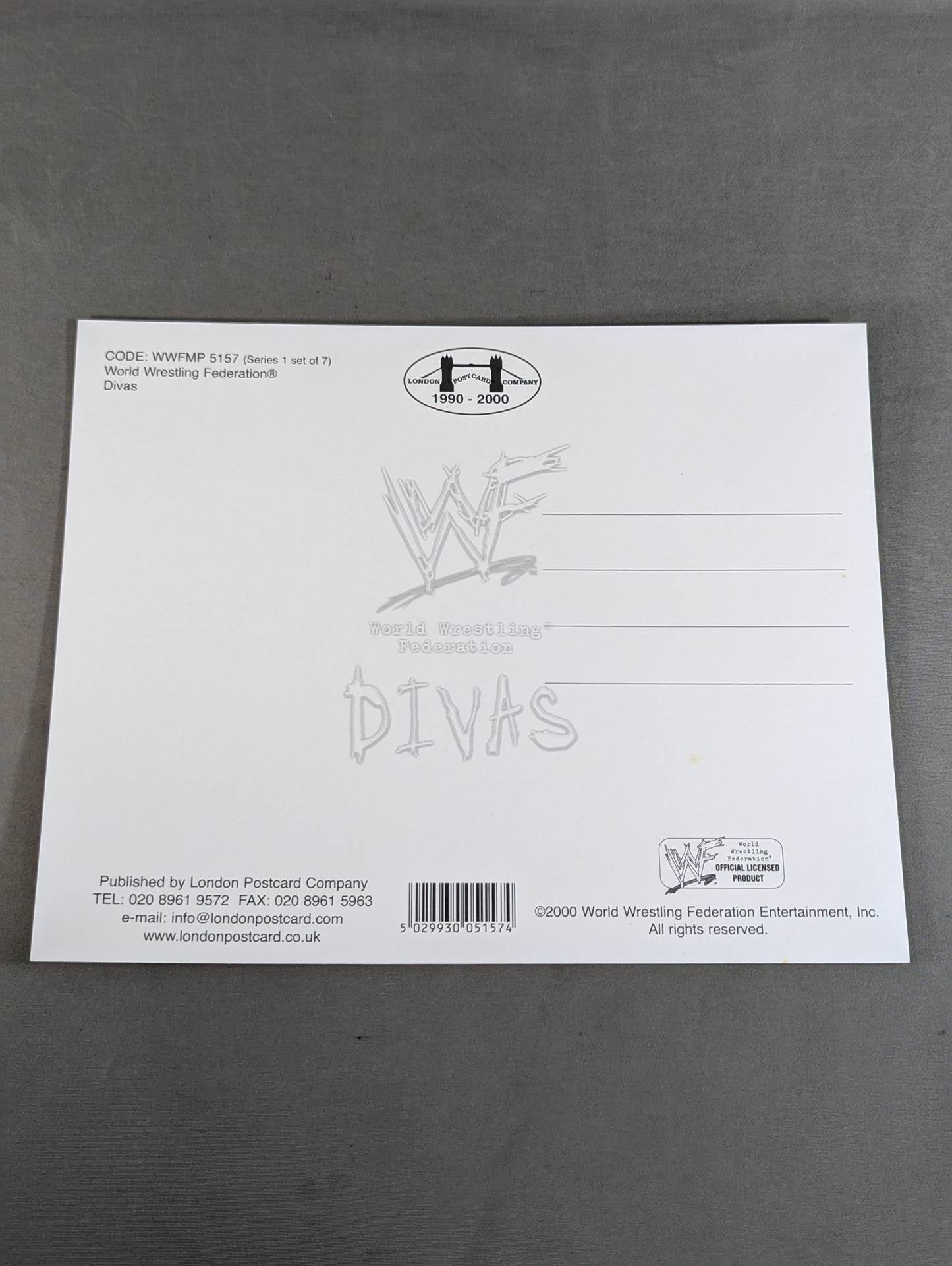 WWF DIVAS Big Postcard