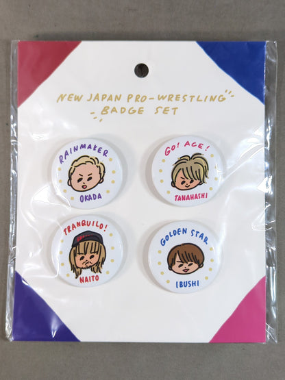 ★ASOKO de New Japan Pro Wrestling ★ Illustration by Saeko Masuda PinBack button set