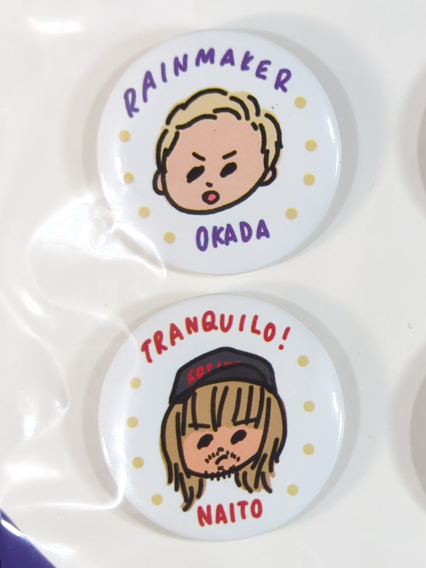 ★ASOKO de New Japan Pro Wrestling ★ Illustration by Saeko Masuda PinBack button set