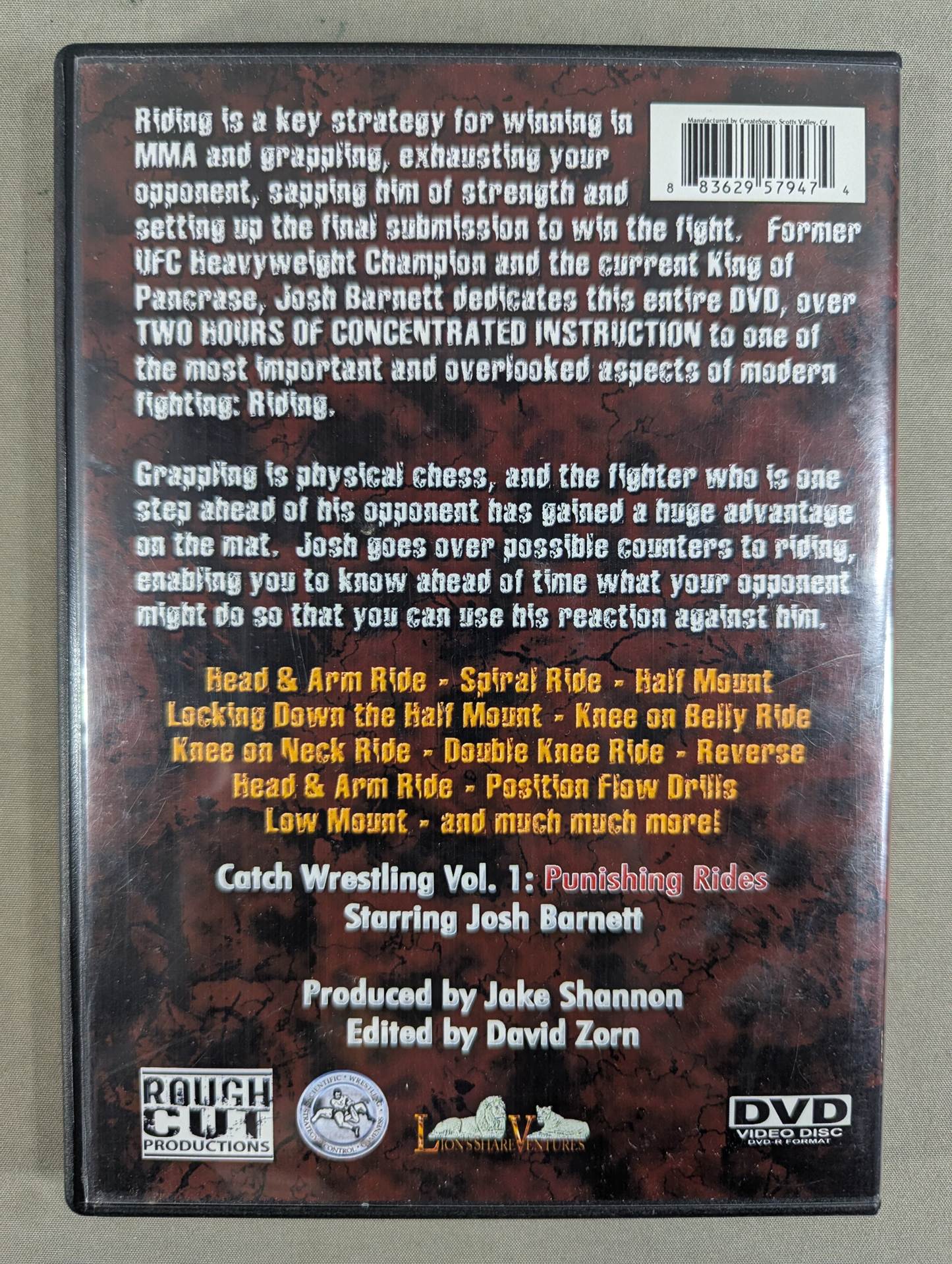 ★JOSH BARNETT★ CATCH WRESTLING VOL.1 PUNISHING RIDES