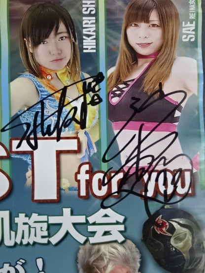 [4 fighters hand signed autograph 】JAST FOR YOU Tae Honma Triumphant Tournament