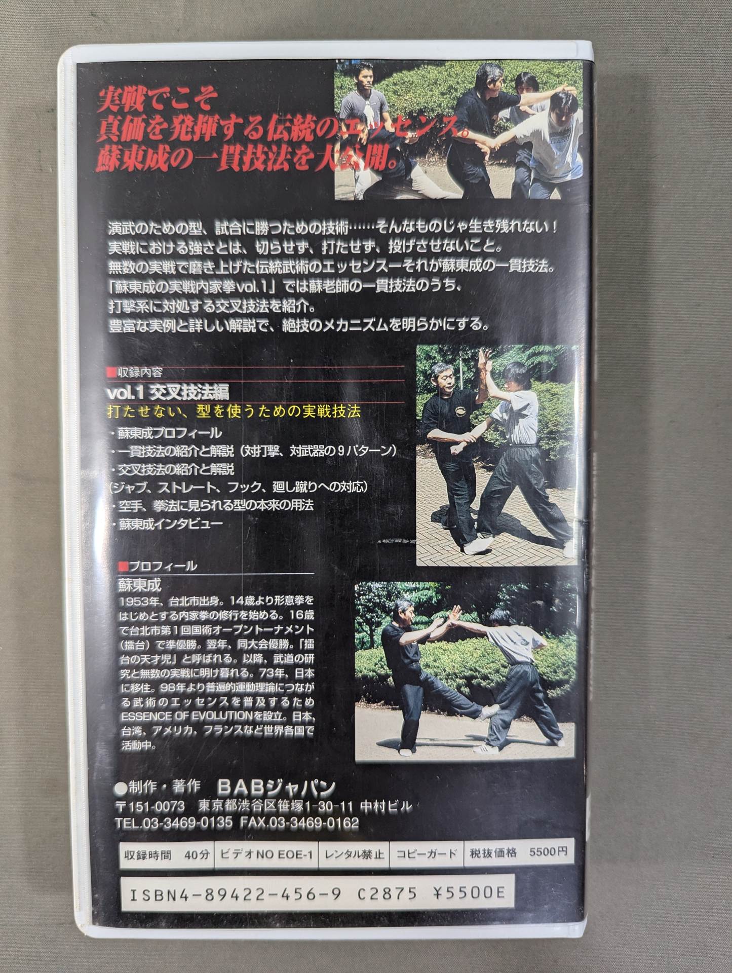 蘇東成の実戦内家拳 Vol.1 交叉技法編 ☆打たせない､型を使うための