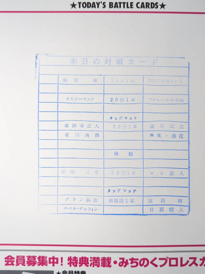 Michinoku Pro Wrestling  Official Brochure Vol.41