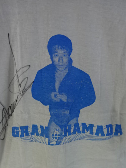【hand signed autograph】 Gran Hamada  Picture T-Shirts(1) (White)