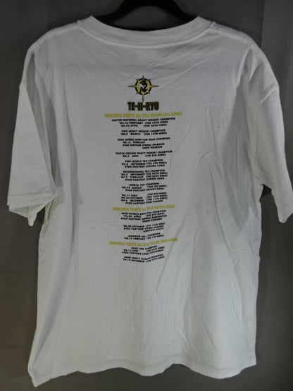 【hand signed autograph】 Tenryu Genichiro  "TE-N-RYU 2000 WAR" T-Shirt (2) (White)