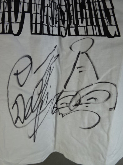 [2 fighters hand signed autograph Osaka Pro Wrestling  Logo T-Shirt (1) (White)