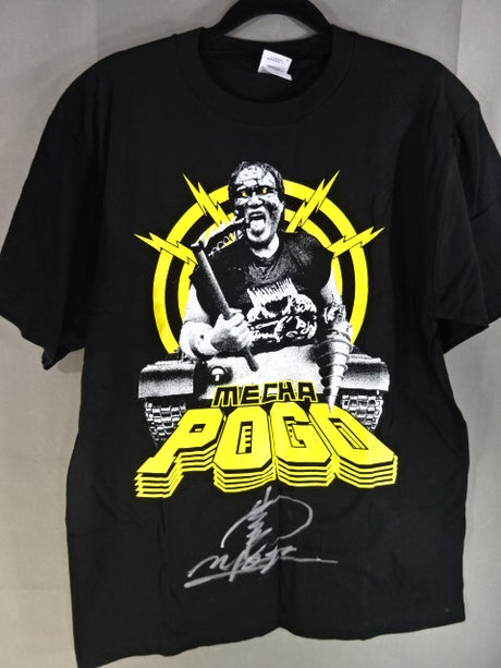 【直筆サイン入り】ミスター・ポーゴ「メカポーゴ」Tシャツ①(ブラック)