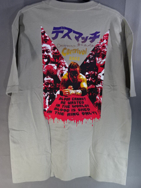 葛西純プロデュース デスマッチカーニバル 2022 Tシャツ②(カーキ