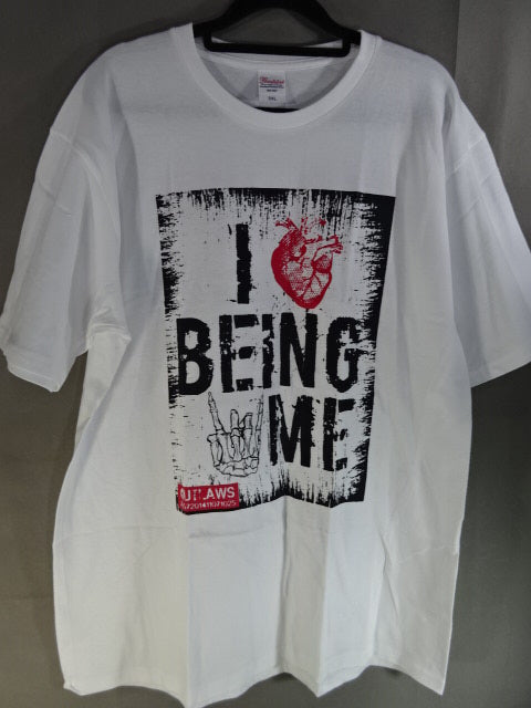 大仁田厚「ATSUSHI ONITA I love Being Me」Tシャツ①(ホワイト)