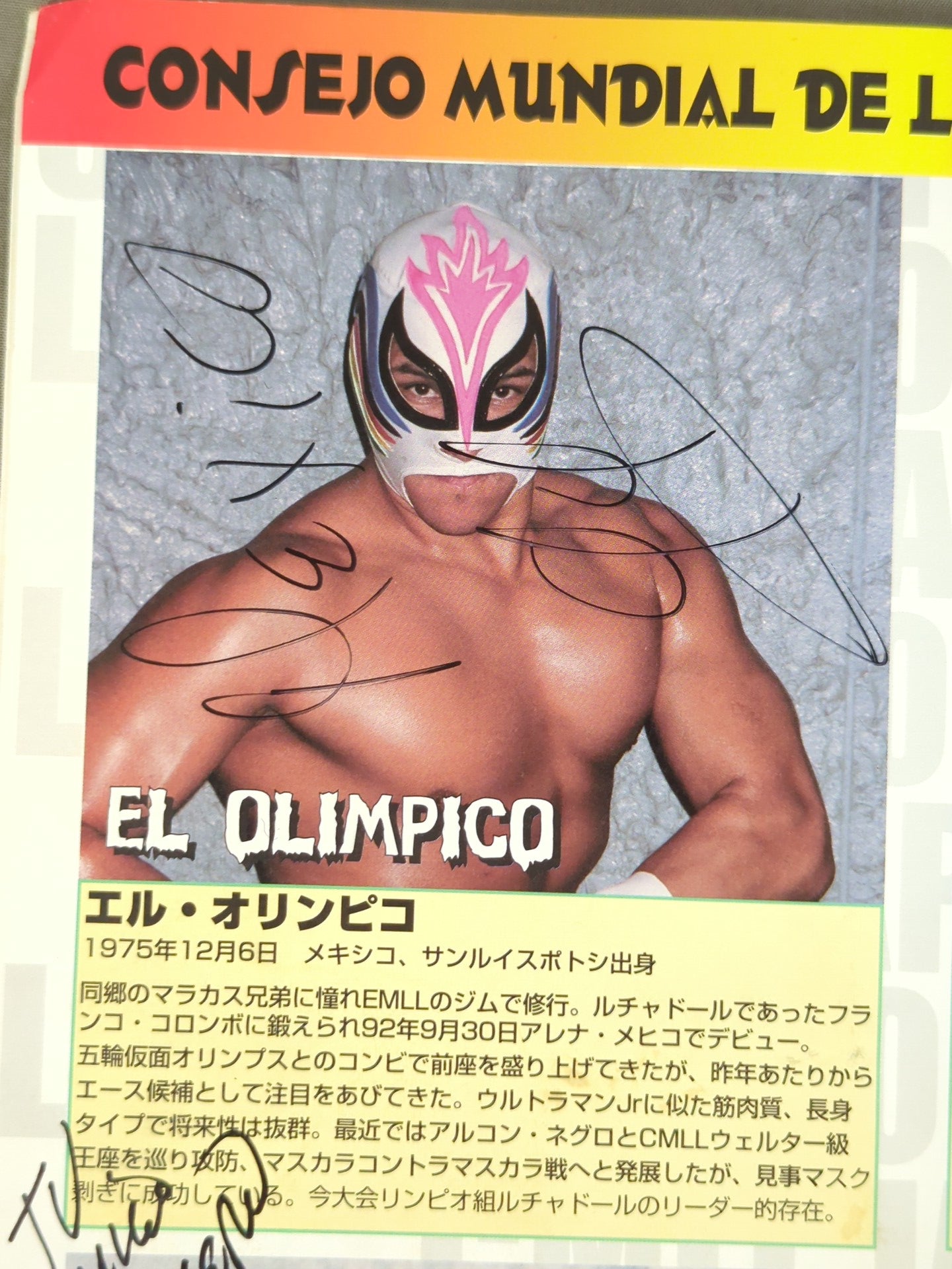 6選手直筆サイン入り】CMLL JAPAN / CMLL LUCHA REVOLUTION 2nd – 闘道館