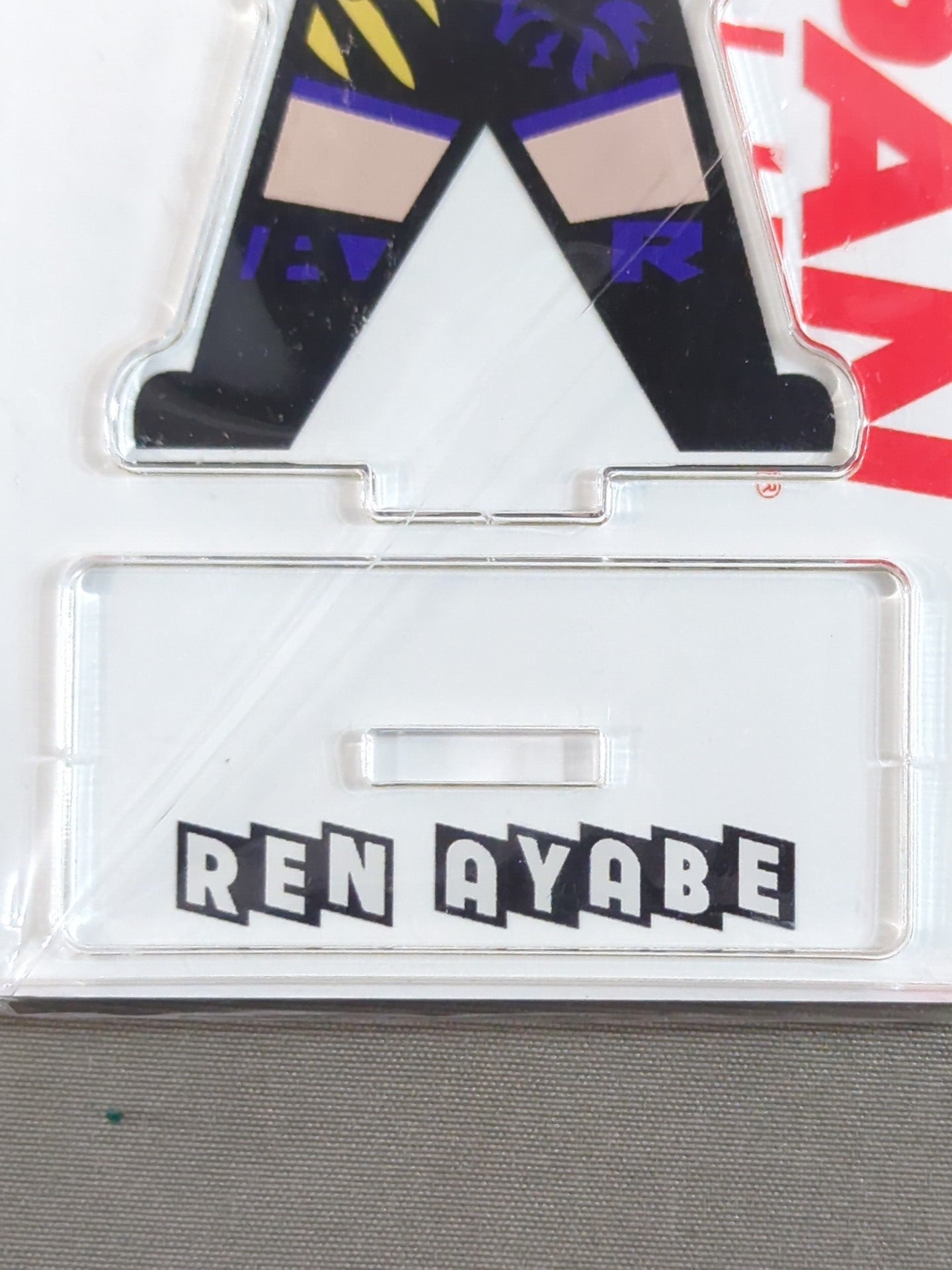 【hand signed autograph】 Ren Ayabe  Character Acrylic Stand Keychain