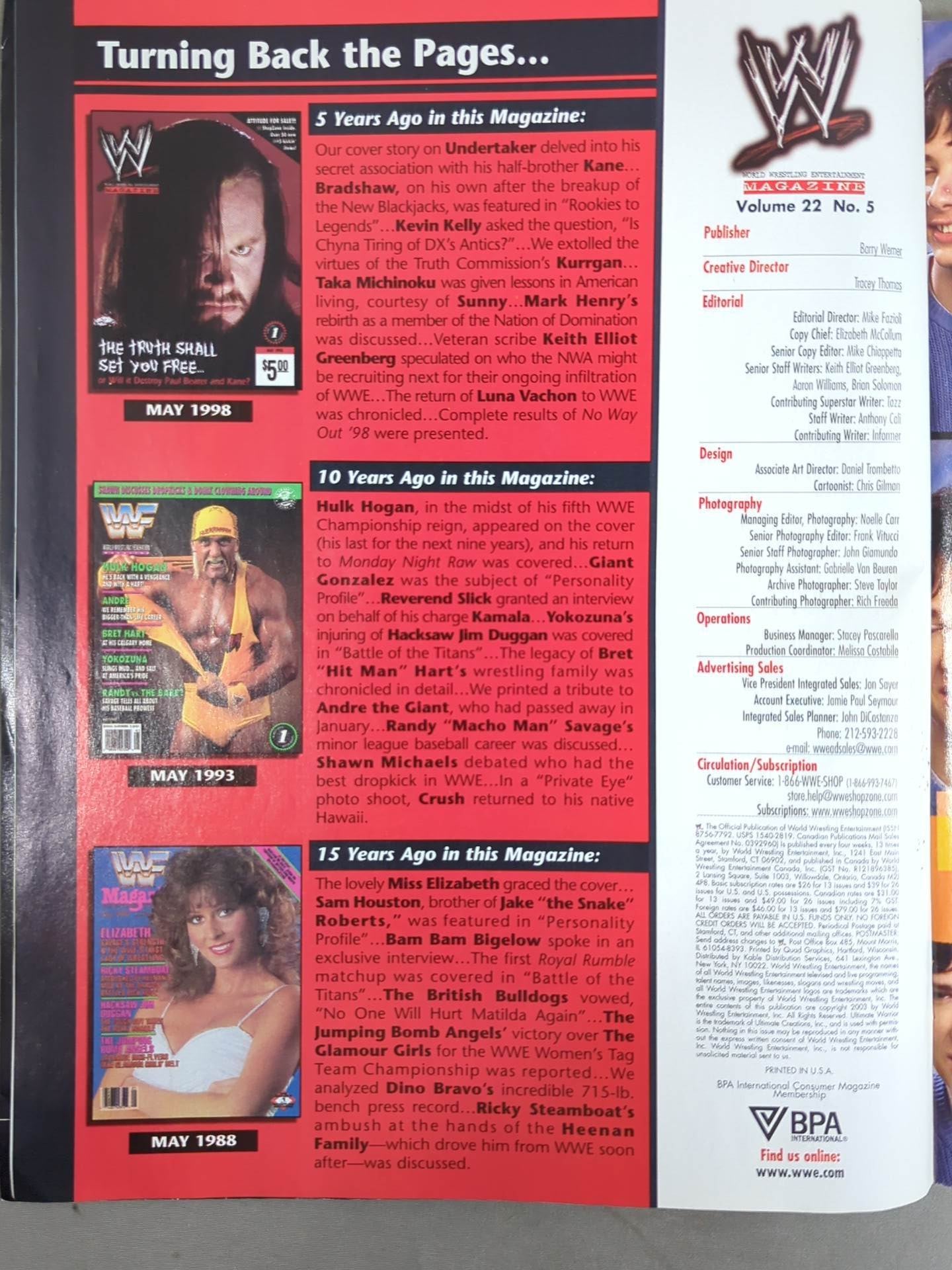 WWE Magazine May 2003