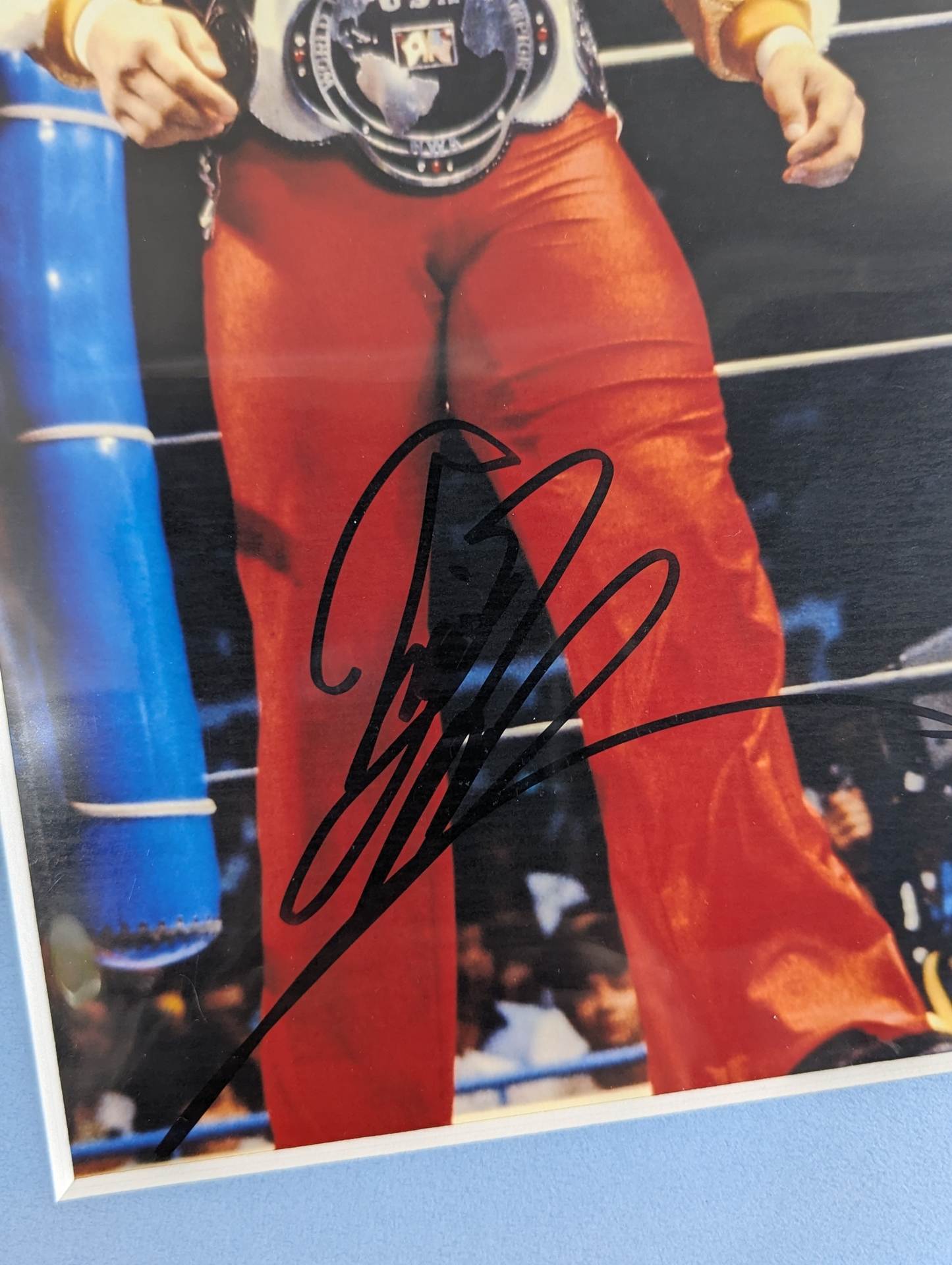 初代タイガーマスク 直筆サイン入り 写真パネル(NWA世界ジュニアヘビー