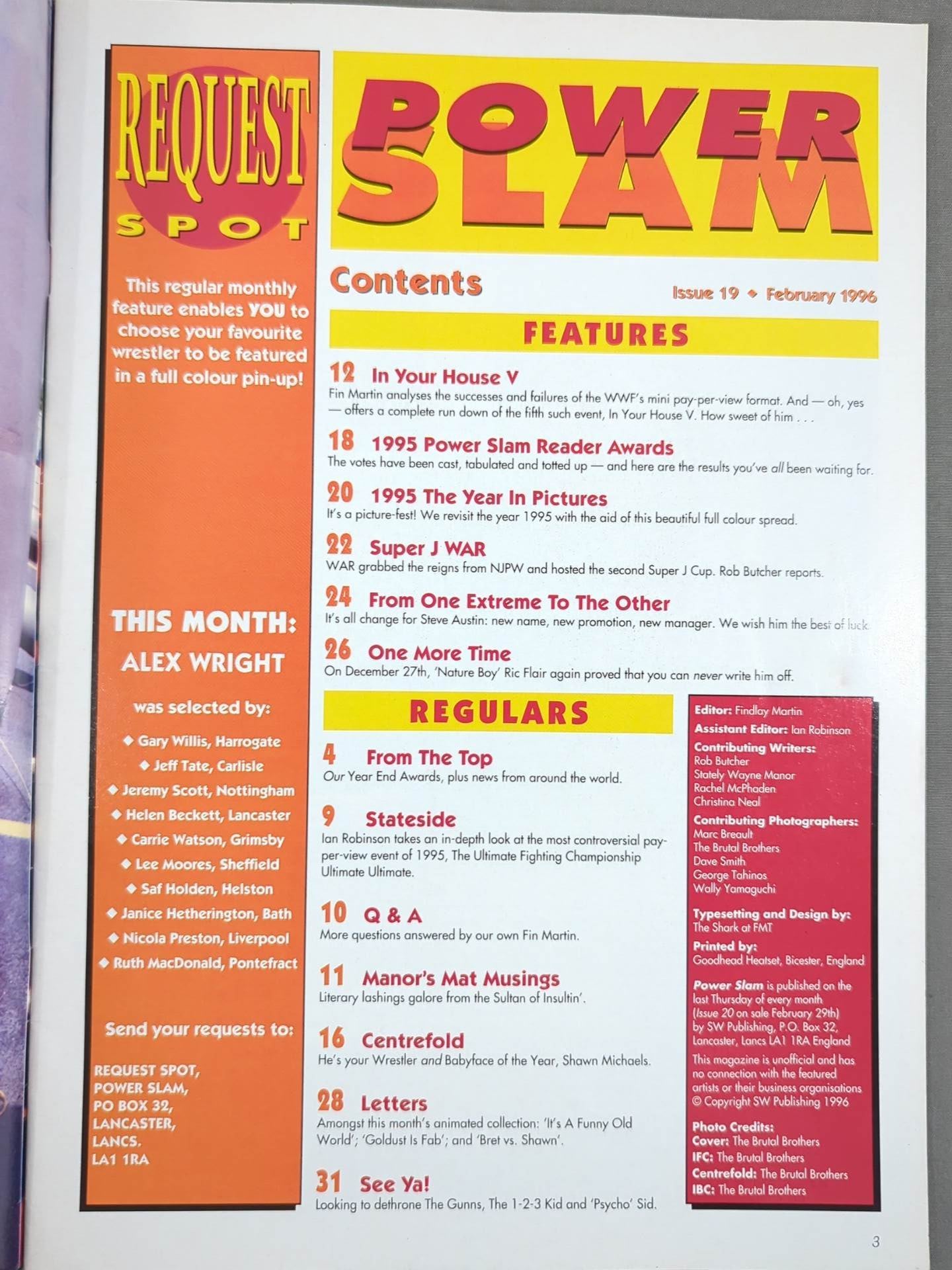 POWER SLAM ISSUE19 February 1996