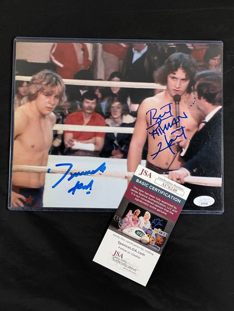 ダイナマイト・キッド＆“ヒットマン”ブレット・ハート 直筆Wサイン入り ポートレート⑤