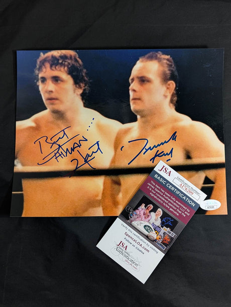 ダイナマイト・キッド＆“ヒットマン”ブレット・ハート 直筆Wサイン入り ポートレート②