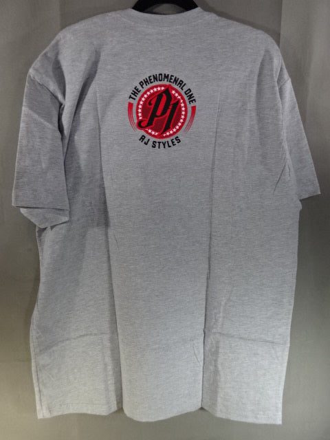 WWE AJ STYLES 実使用Tシャツ　証明写真色紙つき　プロレス AJスタイルズ Tシャツ③(WWE(2017) / グレー) – 闘道館