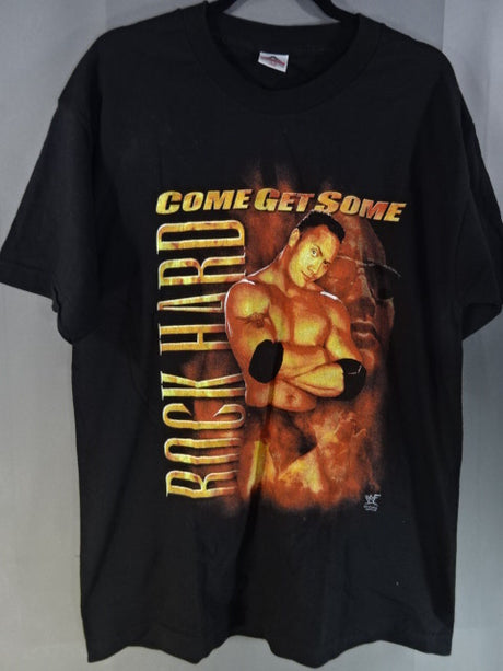 ザ・ロック ピクチャーTシャツ⑤(WWF(1990s) / ブラック)