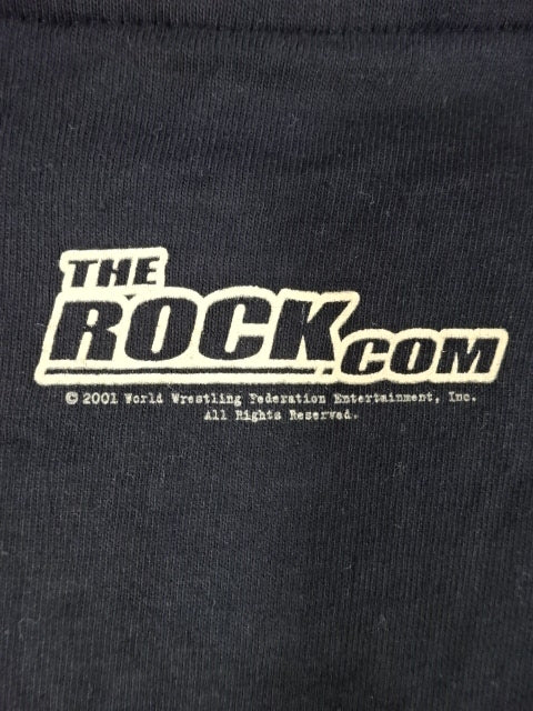 ザ・ロック Tシャツ①(WWF(2001) / ブラック)