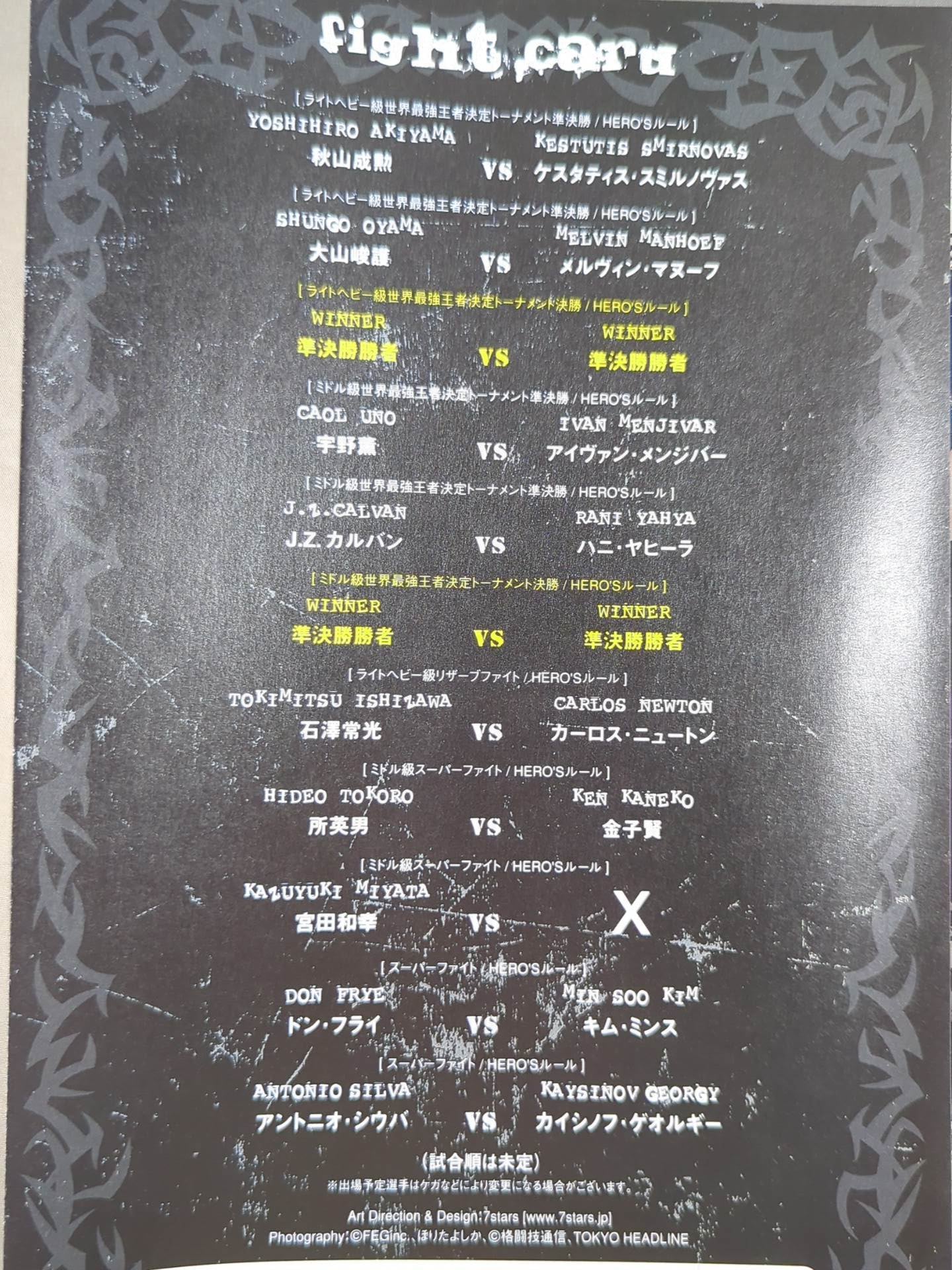 HERO'S 2006 Middle & Light Heavyweight World Champion Tournament Finals