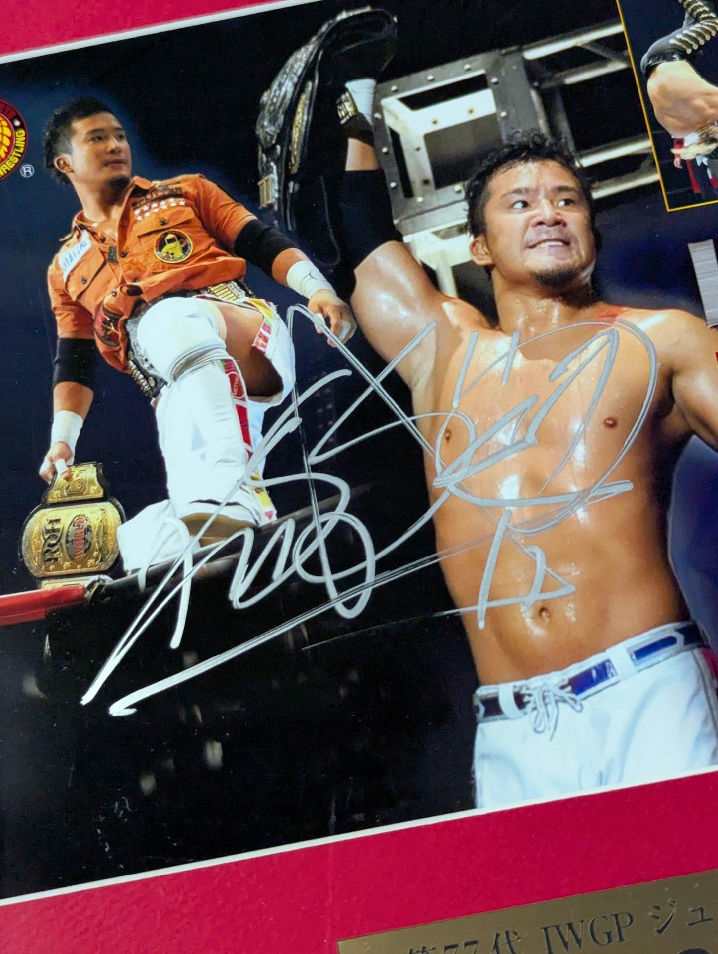KUSHIDA 第77代 IWGPジュニアヘビー級王座 V2記念 直筆サイン入り