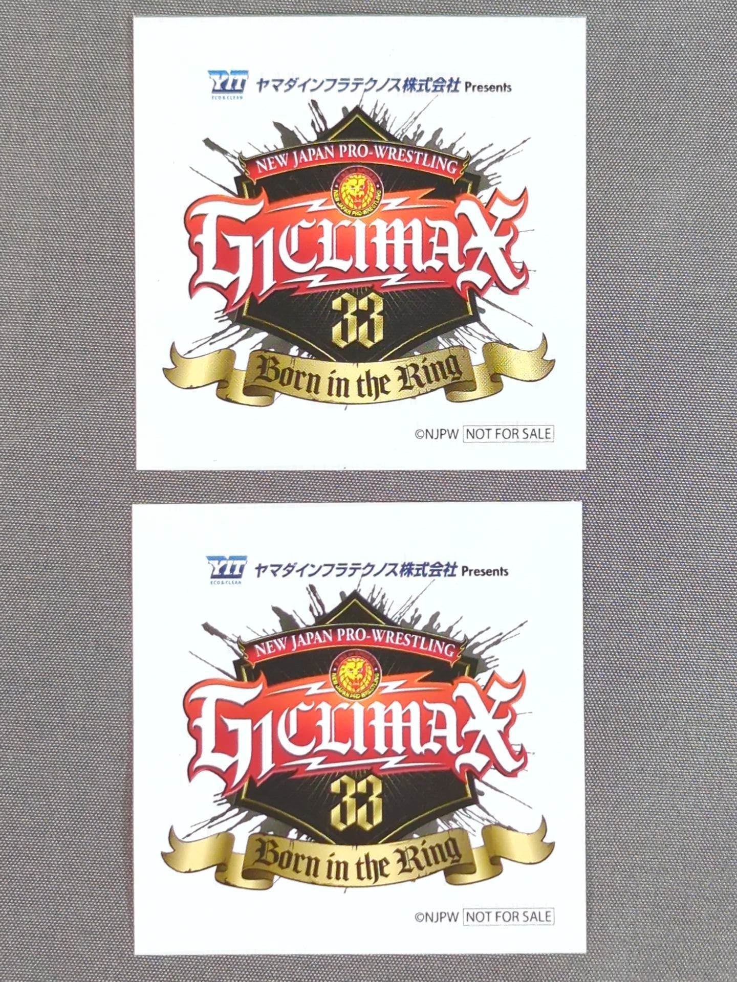 ★ ★ not sold in stores New Japan Pro Wrestling "G1 CLIMAX 33" Sticker Set