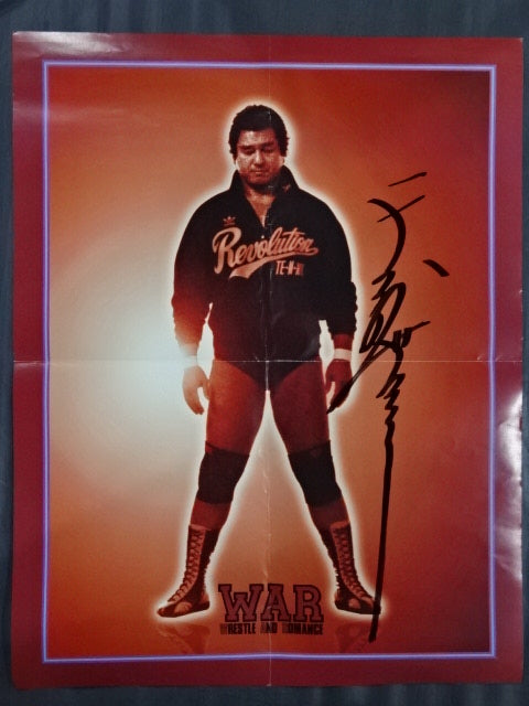 【直筆サイン入り】WAR 天龍源一郎 ポスター①