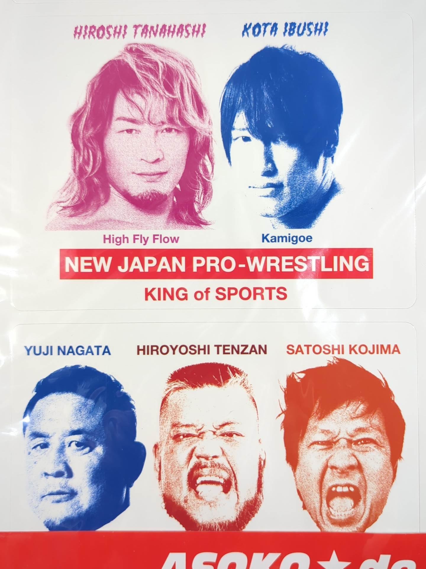★ASOKO de New Japan Pro Wrestling buggy ★ Stencil Art Type Sticker Set