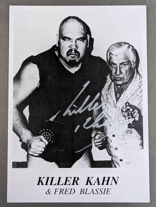 キラー・カーン 直筆サイン入りポートレート①