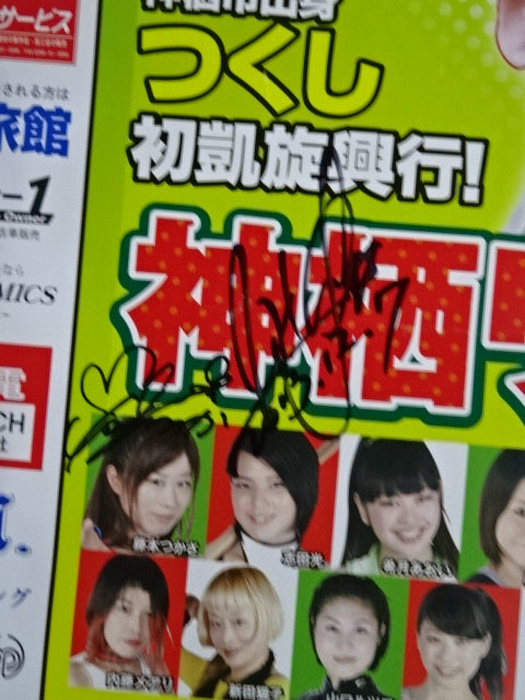 【激レア】直筆サイン入り gulugulu 宙吊り少女 非売品 販促用 ポスター 直筆サイン入り】つくし初凱旋興行! 神栖リボン – 闘道館