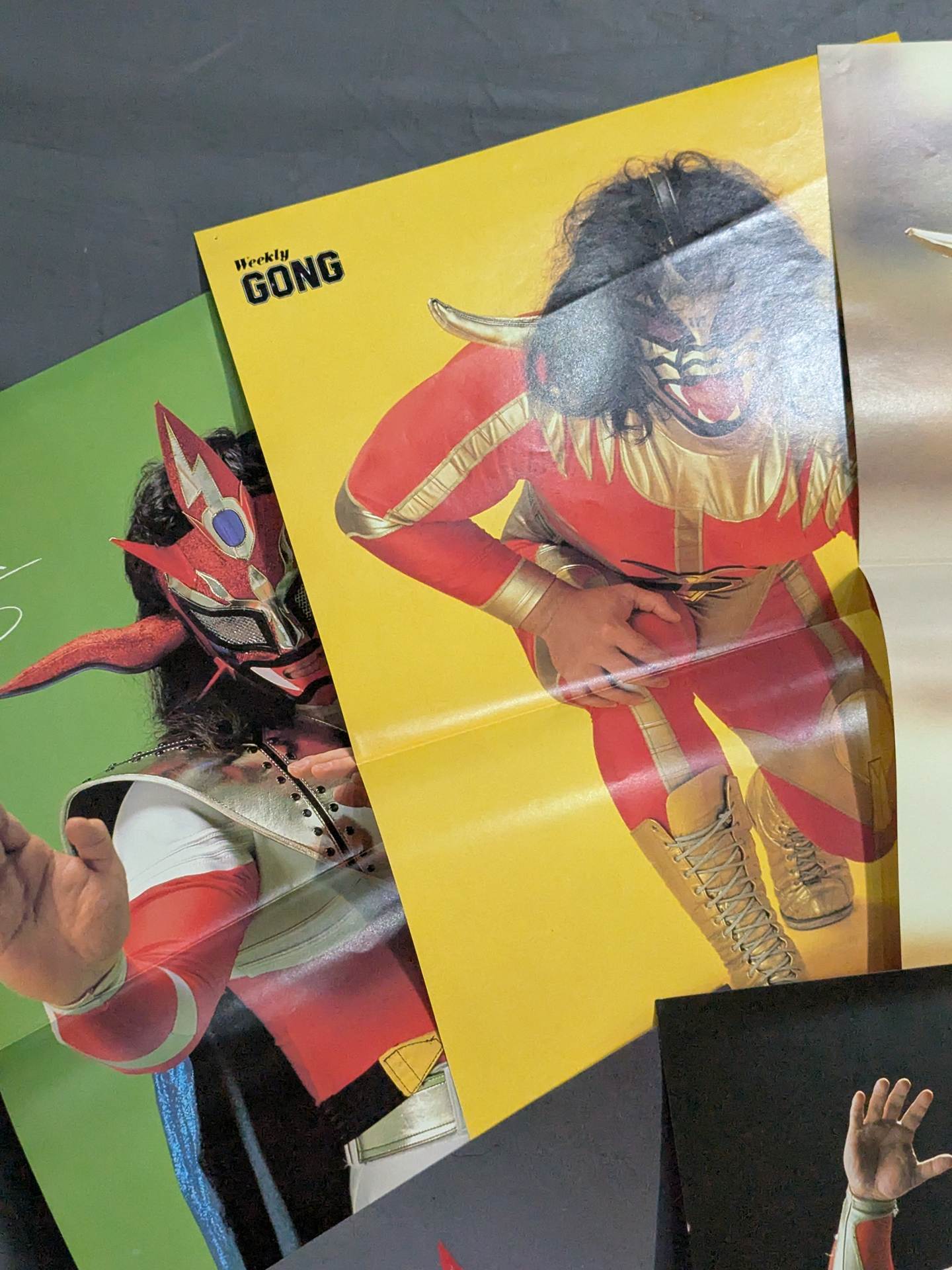 ★ World Beast God ★ Jushin Thunder Liger Magazine Appendix Pin-Up Set