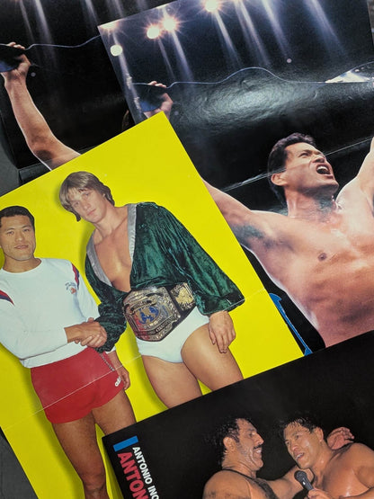 ★ Burning Fighting Spirit ★ Antonio Inoki  Magazine Appendix Pin-Up Set