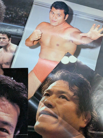 ★ Burning Fighting Spirit ★ Antonio Inoki  Magazine Appendix Pin-Up Set