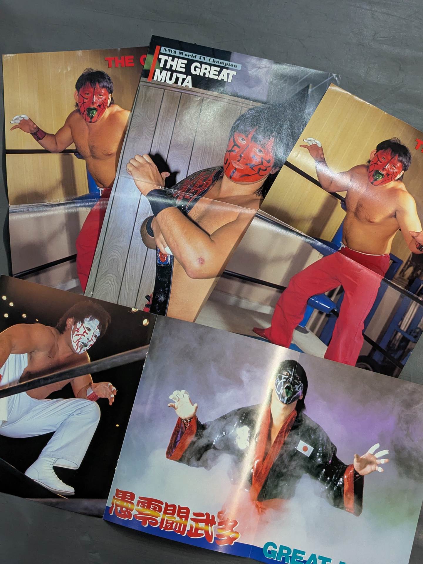 ★ The Mystery ★ of the Orient Great Muta Magazine Appendix Pin-Up Set