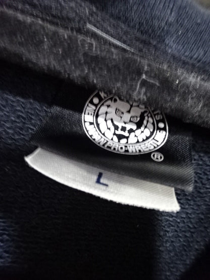 Lion Mark  Zip hoodie  (1) (Black× White)