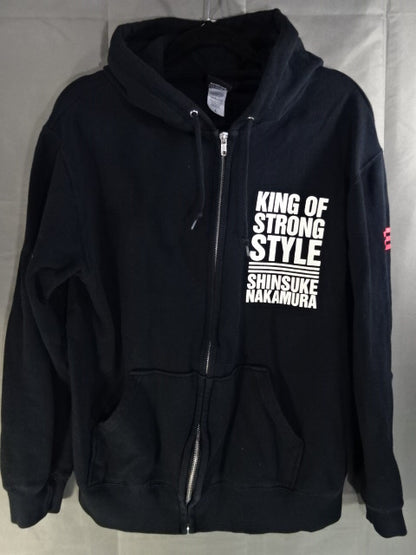 中邑真輔「YeaOh!×3」ジップパーカー①(ブラック)