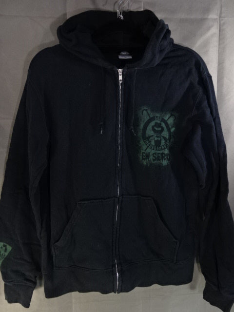 BUSHI ×L.I.J "EN SERIO" Zip hoodie  (2) (Black)