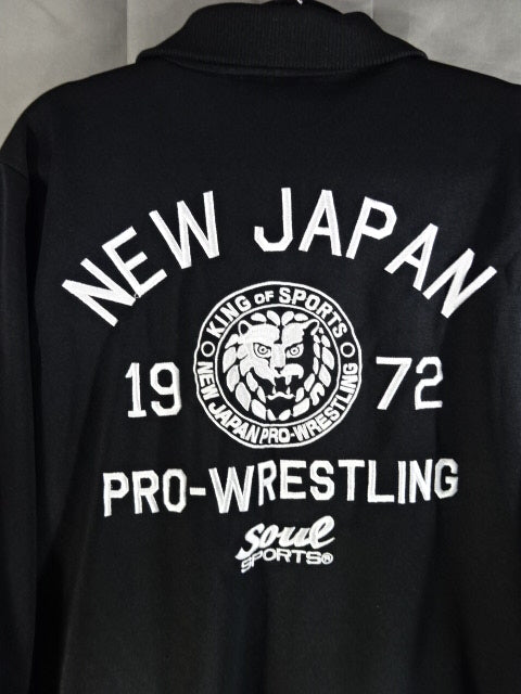 新日本プロレス×SOUL ライオンマーク ジャージジャケット④(ブラック×グレー)