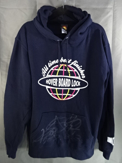 【hand signed autograph】 KUSHIDA Pullover Hoodie  (2) (Navy)