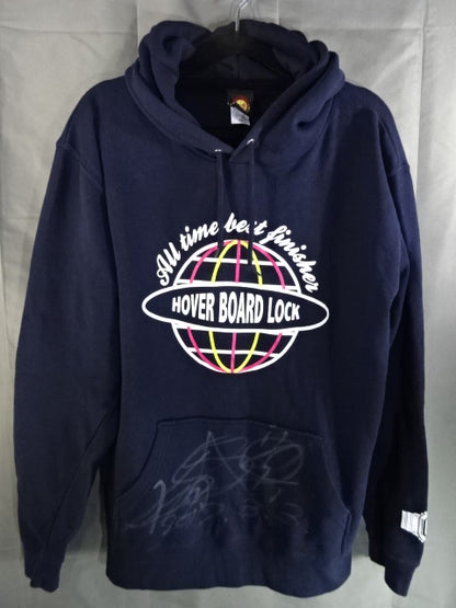 【hand signed autograph】 KUSHIDA Pullover Hoodie  (2) (Navy)
