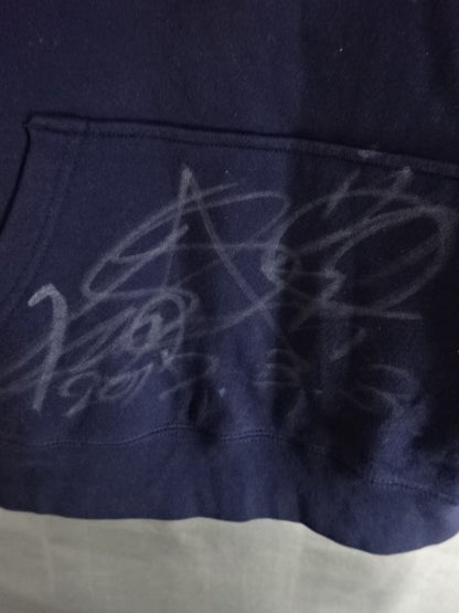 【hand signed autograph】 KUSHIDA Pullover Hoodie  (2) (Navy)